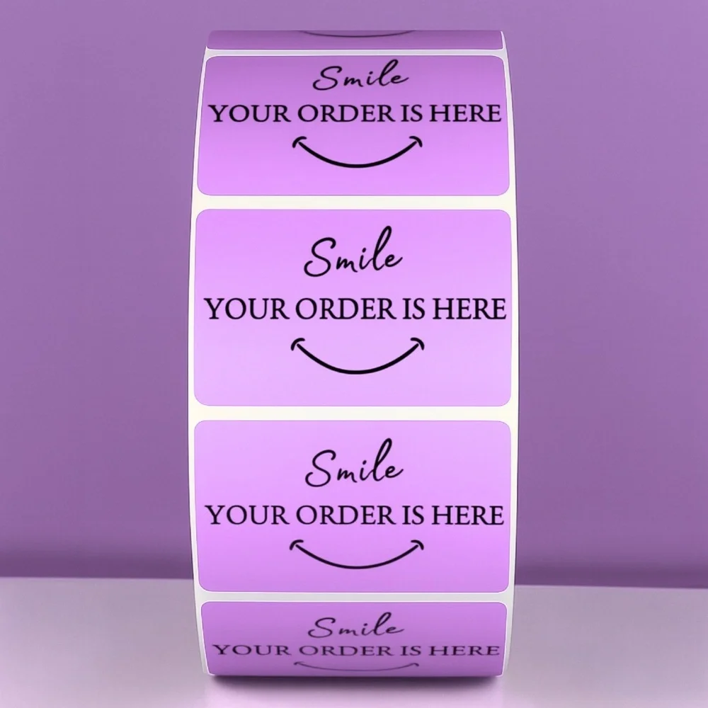 Smile Your Order Is Here Stickers Packaging Labels for Small Business THANK YOU
